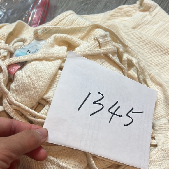 NWT Free People Beach Womens Ivory Maxi Dress Criss Cross Back Long Sleeve XS - Picture 10 of 10